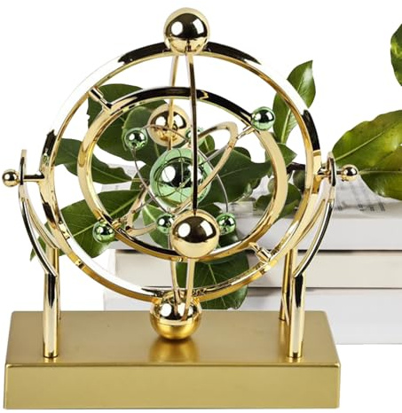 Trveqhk Perpetual Motion Desk Toy | Swing Ball Desktop Ornament - Newton Swing Ball Gadget for Kids Teens, Science Tabletop Ornament