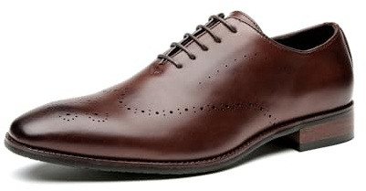 Richelieu Richelieu Chaussures habillées pour homme Style vintage Business Formel Bureau Chaussures, marron, 38.5 EU