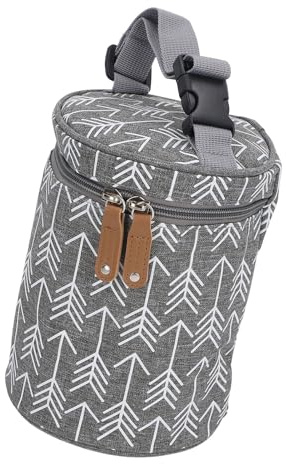 Riuulity Práctica Bolsa para Biberones de Leche para Bebés, Bolsa Térmica para Leche Materna, Almacenamiento Aislado Hermético para Biberones Mientras Viaja, 14 X 19 Cm