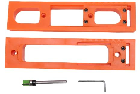 Garosa Hidden Hinge Template Precise Positioning Concealed Router Guides Template with Router Bit for Doors Cabinets Woodworking 2-1/2 to 6 Inch Hinges