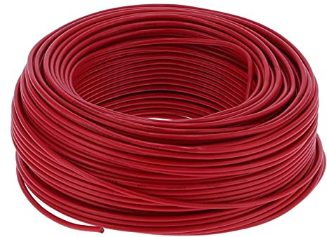 Câble PVC Fil électrique en cuivre à 7 conducteurs 100 mètres Cordon d'alimentation isolé pour appareils ménagers et outils électriques BVV 1x1 mm² Rouge 328 pieds AC300V