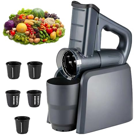 Portable 5-in-1 Electric Vegetable Slicer,Rechargeable Electric Rotary Grater for Dicing,Ripple,Shredding and Slicing,2600 Mah,for Cucumbers,Carrots