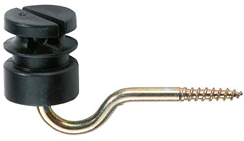 Agrarzone Schlitzisolator schwarz 5,3 mm 25x Isolator Weidezaun Elektrozaun | Weidezaunisolator, für Litze, Seil, Draht, Band bis 12mm