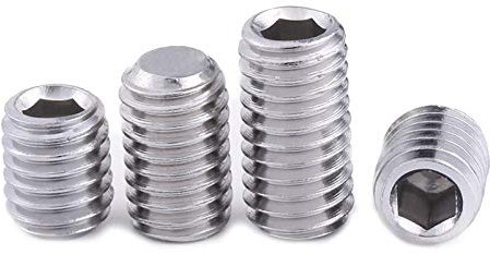 Vis de réglage à six pans creux en acier inoxydable 304 avec extrémité plate, vis sans tête à tête cylindrique, M4-M4 * 4mm (200 pièces)