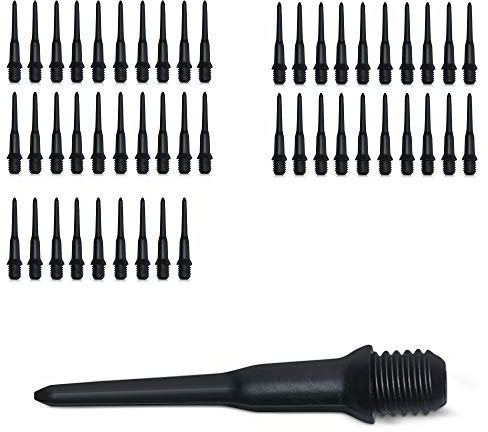 kwmobile 50x Kunststoff Spitzen für Darts - 2BA Gewinde - Ersatz Dartspitzen für Dartpfeile - Dart Ersatzspitzen Set für bis zu 50 Darts
