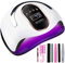 BEYAOBN Lampe LED professionnelle pour ongles 168 W Sèche-ongles UV Machine à ongles gel semi-permanent avec capteur automatique, 4 minuteries manucure/pédicure Nail Art maison salon