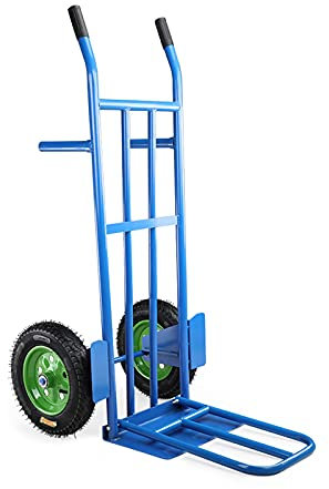 Sackkarren Hua Handwagen Aus Stahl, Schwere Sackkarre, Trolleys Für Den Gütertransport, Mit Lufträdern, Große Tragfähigkeit 300 Kg, 2 Ausführungen (Color : Style2)