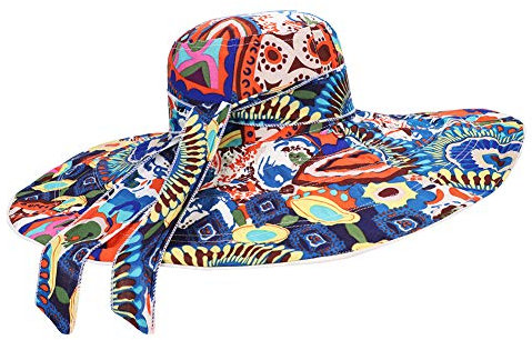 Sonnenhut Sommer Damen UV Schutz Strandhut Schleife Sommermütze Faltbar UPF 50+ Sommerhut Atmungsaktiv Strandmütze Frauen Breit Krempe Hüte Nackenschutz Sonnenmütze Outdoor Urlaub Schlapphut
