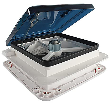 Dachfenster Vent Dachlüftung Lüfter Mit LED Lamp 12V Wohnmobil Luke Dachlüftung Fenster Dachhaube Lüftungsdachfenster Für Wohnwagen Caravan 28*28CM