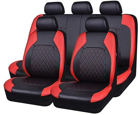 ENDYAK Auto-Sitzbezug für FIAT Panda II MK3/Mk4 (Type 169 319) 2003 2004 2005 2006 2007 2008 2009 2010 2011 2012-2020, 9-teiliges Set Sitzbezug Komplett-Set, wasserdichte Autositzschoner aus Leder