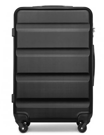 KONO Hartschalenkoffer Groß Koffer Reisekoffer 75cm Leichter Rollkoffer mit TSA Schloss und 4 Rollen Koffer XL, 75x51x28cm, 90Liter (Schwarz)