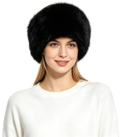 Lina & Lily Damen Winter Stirnband Kunstpelz mit Gummizug