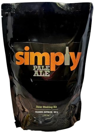 DIAH DO IT AT HOME Simply Pale Ale Beer Making Kit with Airlock - Makes 40 Pints (23L) of Refreshing Gold Ale - High-Quality 1.8kg Malt Extract Pouch - Easy DIY Craft Beer Ingredients Set
