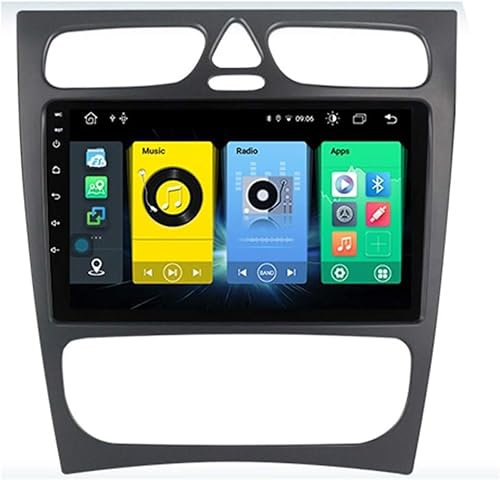 Ricevitore Video per Lettore multimediale Android per Mercedes Be-NZ CLK W209 Vito W639 Navigatore satellitare Touch Screen da 9 Pollici Ricevitore Video per Lettore multimediale con 4G DSP Carplay