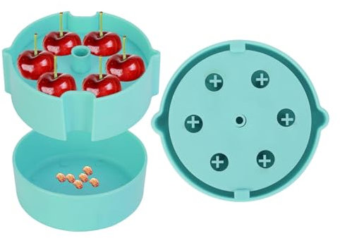 kirschentkerner elektrisch, Multi-Kirschentsteiner, Mehrfach-Kirschentsteiner-Werkzeug, Grubenentferner, tragbares Kirschentkerner-Werkzeug, Obstkernentkerner, entkernt bis zu 6 Kirschen auf einmal