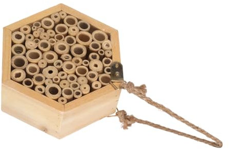 Sosoport Holz Insektenhotel Für Bienen Und Schmetterlinge Handgefertigtes Gartenbeehive Outdoor-Dekoration Langlebig Und Fördert Die Bestäubung Ihrem Garten