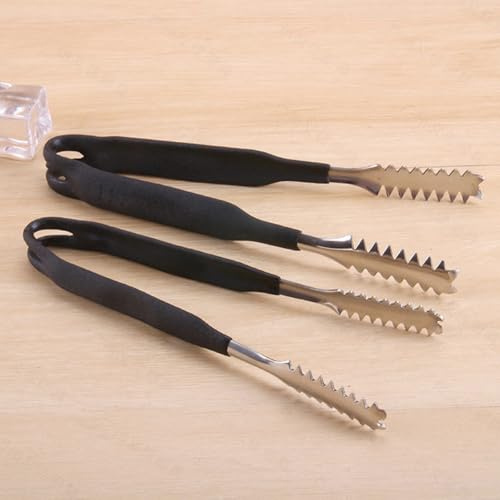 2 Pcs Ice Tongs 6 Inches Stainless Steel Tongs Small Serving Tongs for Serving Food Mini Ice Cubes Tongs
