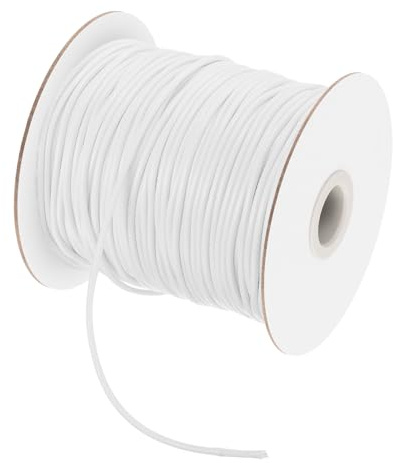 QUARKZMAN Cordoncino Cerato 2mm Poliestere Cerato 98 Iarde Bianco | per Creazione Bracciali Collane Perline Creazione Gioielli Artigianato Fai Da Te