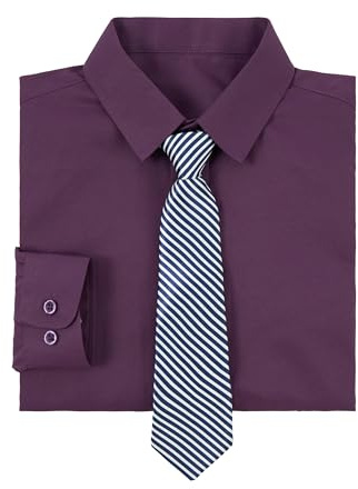 LOLANTA Jungen Weißes Kleid Hemd Schuluniform Hemd Oxford Hemd Langarm Knopfleiste Slim Fit
