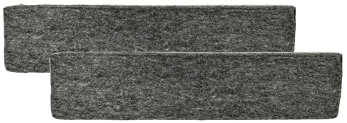 vhbw 2x Activated Carbon Filter Replacement for Miele 9720600, DKF 18, DKF 18-1, DKF 18-2, DKF 20 for Cooker Hood - 42.5 x 9.7 x 1.9 cm