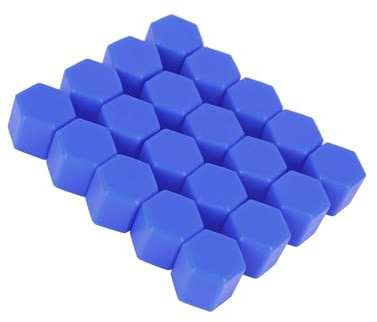 INFINAUTO 20pcs 19mm Blue Silicone Car Wheel Nut Lug Hub Covers Dust Caps Stylish Design