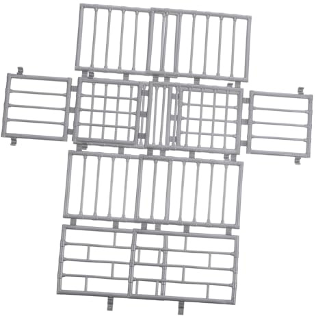 Vaguelly Toy Action Figure Cage Model and Miniature Cage, Plastic 2pcs Set with Realistic Shape and Good Workmanship, Compatible with Small Action Figures and Other Toys, for DIY Craft