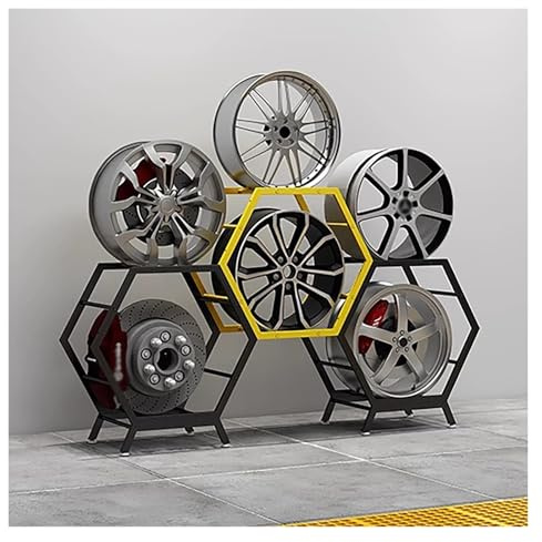 Soporte para neumáticos Expositor de cubos de neumáticos de coche vertical que ahorra espacio, soporte de llantas de coche de gran capacidad comercial resistente para exhibición, soporte para llantas