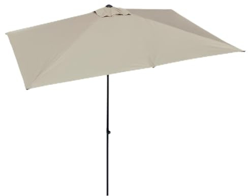 Ombrellone da esterno per giardino, balcone, parasole con manovella, montaggio a parete, 250 x 130 cm, per terrazza, spiaggia e cortile