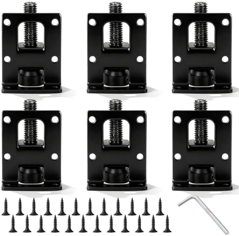DHSWNNG 6 PCS Furniture Leveling Feet, Adjustable Feet Furniture Leg Leveler with Screws and Wrench Heavy Duty Lifting Leveler Levelling Feets for Table Cabinets Workbench