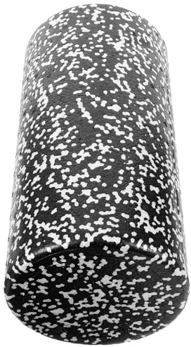 Hohopeti Muskelmassagerolle Yoga Säulenmassagegerät aus hochwertigem Schaumstoff 30x15cm Schwarz Weiß Leichte Fitness Yogarolle für Muskelentspannung und Gleichgewichtsübungen