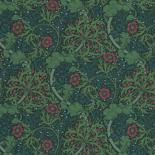 Profhome Retro Tapete 390591-GU Vliestapete grün schwarz petrol wein-rot 0,53 m x 10,05 m = 5,33 m2
