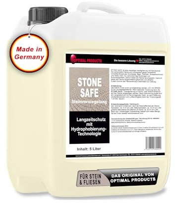Optimal Products Steinversiegelung/Imprägnierung | Atmungsaktive Langzeitschutz-Versiegelung mit Hydrophobierung I 5l Kanister