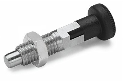 Ganter Norm elementi | Rast Bulloni – GN 717 | perno diametro 6 mm, acciaio inox, 2 pezzi, argento, GN 717-6-M12X1, 5-CK-NI