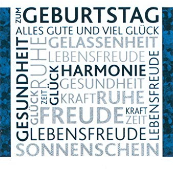 bsb Geburtstagskarte Frau & Mann - Karte Geburtstag mit Wünsche-Motiv - liebevolle Karten zum Geburtstag Frau - kunstvolle Geburtstagskarte Mann - Geschenkkarte in 11,5 x 17 cm