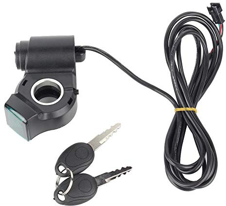 Keenso Electric Bike Throttle Voltmeter with Digital Voltage Display and Lock for 12-99V Scooter Tricycle Bicycles and Spare Parts Bicycles and spare parts Bicycles and spare parts