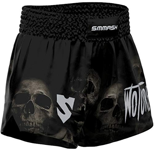 SMMASH MMA Shorts Herren Thaibox Muay Thai Hose Boxhose Sporthose Trainingsshorts Atmungsaktiv Kletterverschluss Abriebfest Ultraleicht