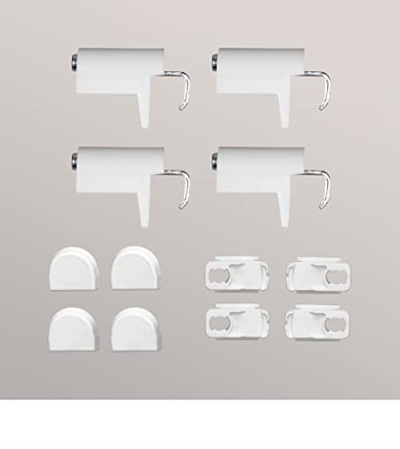 LYSEL Zubehör Set Klemmträger für Plissee, Jalousien und Rollos aus Kunststoff/Metall - in weiß