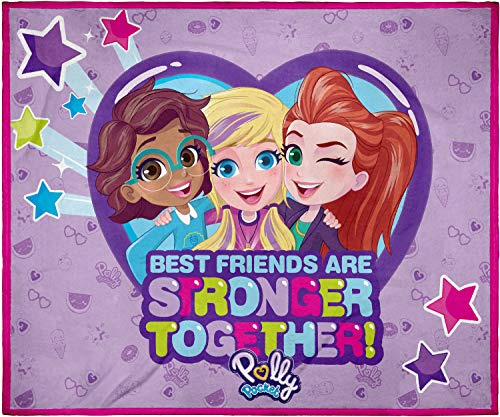 Polly Pocket Toys Best Friends Super Soft and Cuddly Plush Fleece Throw Blanket 50 x 60 (127cm x152cm)