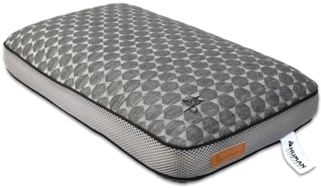 Human Comfort Bambus Fleece Reisekissen Brive XL | Großes Memory Foam Nackenkissen, atmungsaktiv & antibakteriell, mit Reißverschluss & Tasche, für Camping & Auto