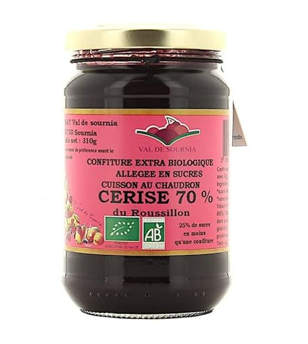 Confiture de cerise allégée 6 pots 310 g FR Val de Sournia