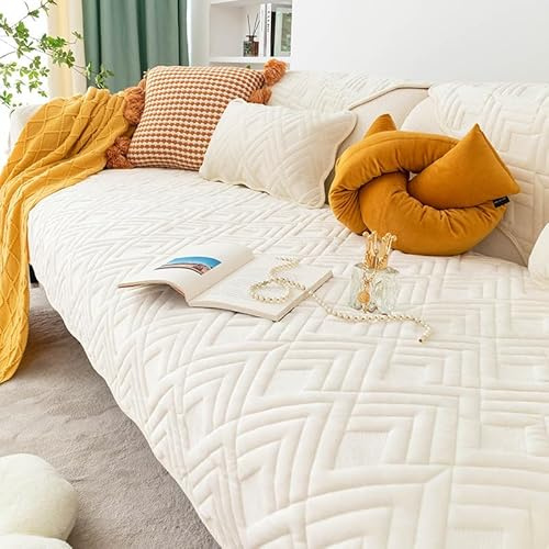 WYJHNLBEDC Sofa/Couch überzug/Sofabezug/überwurfdecke, Sofaschutz Decke | Warmer Super Weicher Samt Sofaschoner Decken rutschfest, L/U Form/Ecksofa 3/2/1 Sitzer, Sofaschutz Hund Kratzschutz Katze