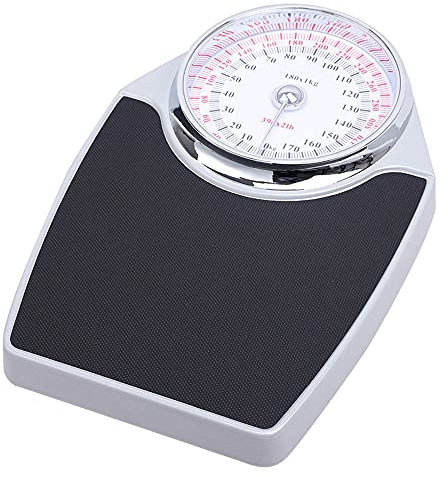 OUSIKA Báscula de baño, báscula mecánica de precisión analógica, báscula de salud de 180 kg for el peso corporal, esfera grande fácil de leer, duradera Balanzas