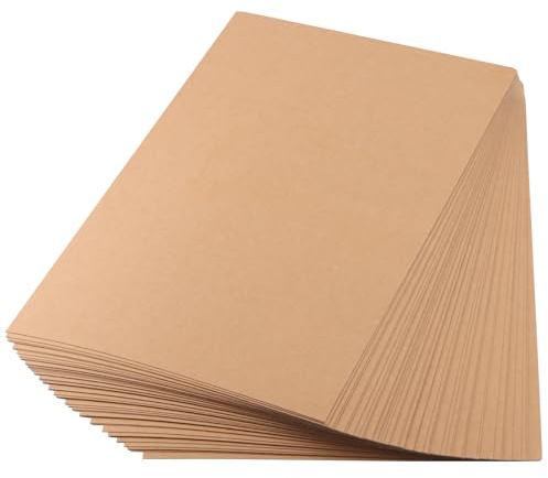 DAKFOOK 100 Blatt A4 Kraftpapier Karte, 300 g/m², brauner Karton, dicker Papier Karten Blanko für Bastelarbeiten, Kunstprojekte, Scrapbooking, Druck, Kartenherstellung