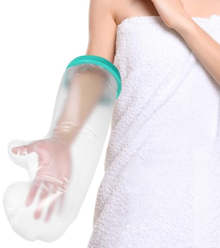 WenYa Copertura impermeabile per avambraccio, per doccia, riutilizzabile, per adulti, protezione per ferite da fratture, incisioni postoperatorie, per adulti, per mani, polsi, avambracci, gomiti,