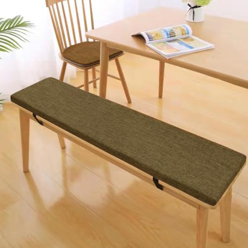 Bettschlange 3CM Dicke Sitzauflage Sitzkissen Bank, Bankauflage Bankkissen, Waschbare Stuhlkissen Bankpolster, Gartenbank Auflage Outdoor, Sitzkissen Groß für Stuhl Boden Bürostuhl,Braun, 120x30x3cm