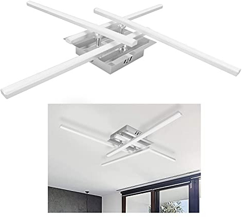 Topyond Deckenstreifenleuchten, 140 Moderne LED-Deckenleuchte, Unterputzmontage Für Wohnzimmer, Schlafzimmer, 18 W Gebogene LED-Schlafzimmerleuchten, AC85–265 V