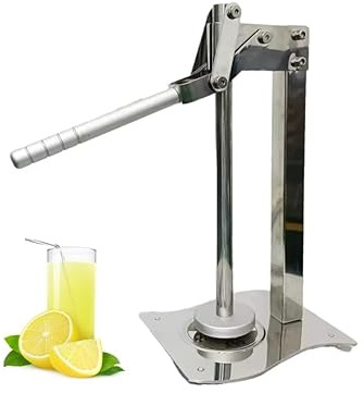 haojingyi Lemon Juicer Stainless Steel Press Handled Manual Juicer Lemon Lime Squeezer Lemon Clip crusher nut grinder for fruit or nuts, Silver
