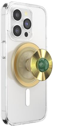 PopSockets Phone Grip for MagSafe, Magnetic Holder, Phone Stand, Enamel - Gem Brooch Jade