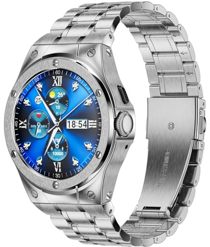 SUPLINK Edelstahl Armband Kompatibel mit Google Pixel Watch 3/2/ 1 Armband Herren, Metall Ersatzbänder für Google Pixel Watch 41mm 45mm(Schwarz)