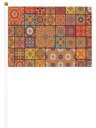 Groupe de drapeaux marocains à imprimé géométrique recto-verso pour intérieur et extérieur, sports, jeux, festivals, événements